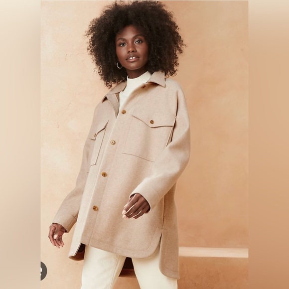 Banana Republic Oversized Cozy Shacket - Picture 1 of 7